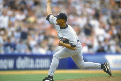 Mariano Rivera #42 of the New York Yankees (Photo by Focus on Sport/Getty Images)