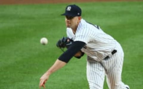 James Paxton #65 of the New York Yankees in action against the Boston Red Sox at Yankee Stadium on August 15, 2020 in New York City. New York Yankees defeated the Boston Red Sox 11-5. (Photo by Mike Stobe/Getty Images)