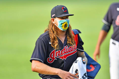 Starting pitcher Mike Clevinger #52 of the Cleveland Indians (Photo by Jason Miller/Getty Images)