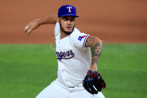 Jonathan Hernandez #72 of the Texas Rangers (Photo by Tom Pennington/Getty Images)