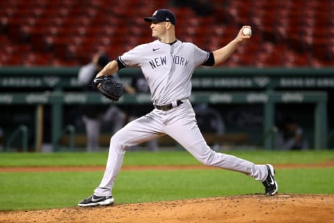 J.A. Happ #33 of the New York Yankees (Photo by Maddie Meyer/Getty Images)