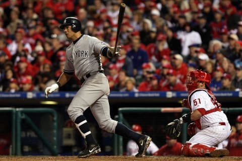 Alex Rodriguez #13 of the New York Yankees (Photo by Nick Laham/Getty Images)