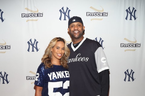 NEW YORK, NY - MAY 16: (L-R) Amber Sabathia and CC Sabathia attend CC Sabathia Celebrity Softball Game at Yankee Stadium on May 16, 2019 in New York City. (Photo by Cassidy Sparrow/Getty Images)