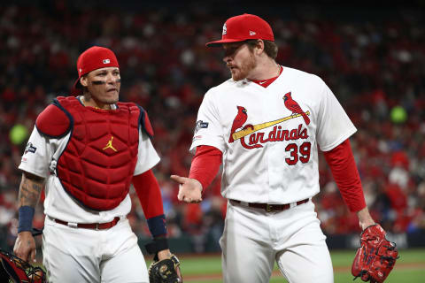 Miles Mikolas #39 of the St. Louis Cardinals (Photo by Jamie Squire/Getty Images)