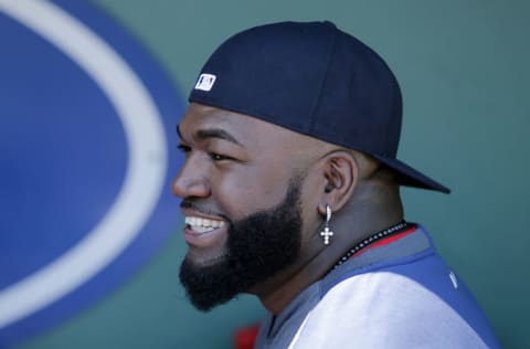 FORT MYERS, FLORIDA - FEBRUARY 29: Former Boston Red Sox player David Ortiz looks on prior to a Grapefruit League spring training game between the Boston Red Sox and the New York Yankees at JetBlue Park at Fenway South on February 29, 2020 in Fort Myers, Florida. (Photo by Michael Reaves/Getty Images)