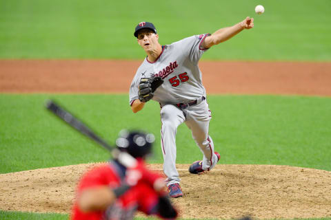 Closer Taylor Rogers #55 of the Minnesota Twins (Photo by Jason Miller/Getty Images)