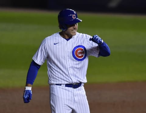 Anthony Rizzo #44 of the Chicago Cubs (Photo by Quinn Harris/Getty Images)