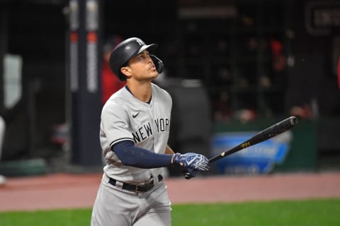 Giancarlo Stanton #27 of the New York Yankees (Photo by Jason Miller/Getty Images)