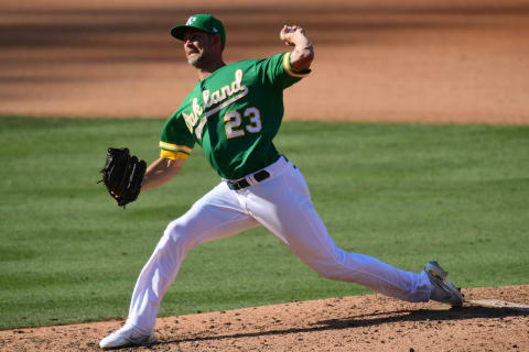 Mike Minor #23 of the Oakland Athletics (Photo by Harry How/Getty Images)