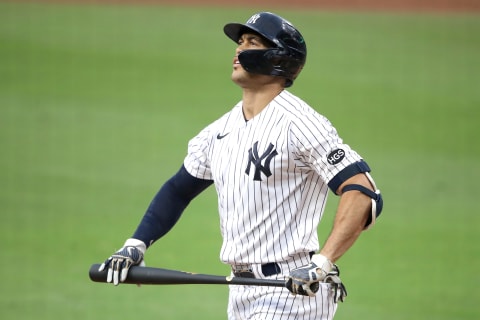 Giancarlo Stanton #27 of the New York Yankees (Photo by Sean M. Haffey/Getty Images)