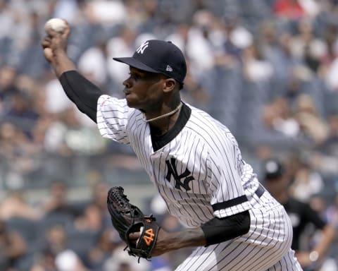 Domingo German #55 of the New York Yankees (Photo by Paul Bereswill/Getty Images)