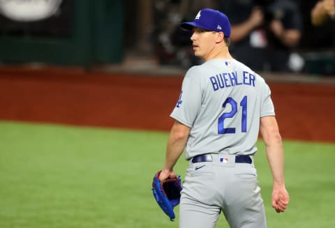 Walker Buehler #21 of the Los Angeles Dodgers (Photo by Ronald Martinez/Getty Images)