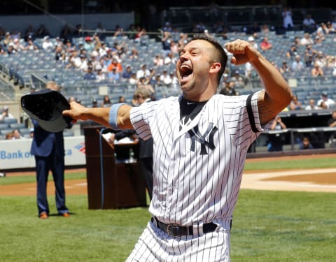 NEW YORK, NY – JUNE 17: Former Yankees player Nick Swisher (Photo by Paul Bereswill/Getty Images)