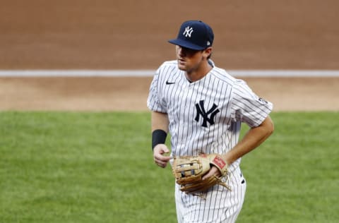 NEW YORK, NEW YORK - AUGUST 02: (NEW YORK DAILIES OUT) DJ LeMahieu #26 of the New York Yankees before a game against the Boston Red Sox at Yankee Stadium on August 02, 2020 in New York City. The Yankees defeated the Red Sox 9-7. (Photo by Jim McIsaac/Getty Images)