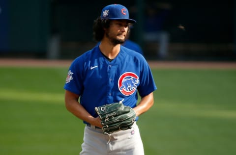 CINCINNATI, OH - AUGUST 29: Yu Darvish #11 of the Chicago Cubs pitches during the game against the Cincinnati Reds at Great American Ball Park on August 29, 2020 in Cincinnati, Ohio. (Photo by Kirk Irwin/Getty Images)