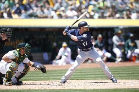 Mitch Haniger #17 of the Seattle Mariners (Photo by Michael Zagaris/Oakland Athletics/Getty Images)