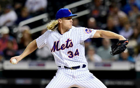 Noah Syndergaard #34 of the New York Mets (Photo by Emilee Chinn/Getty Images)