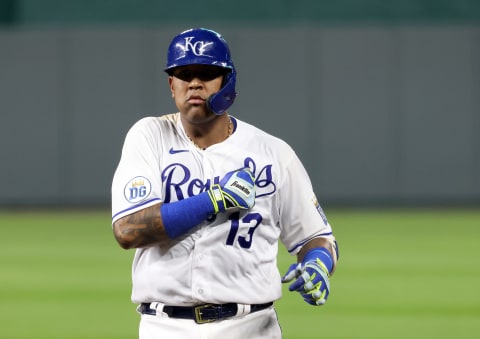 Salvador Perez #13 of the Kansas City Royals (Photo by Jamie Squire/Getty Images)