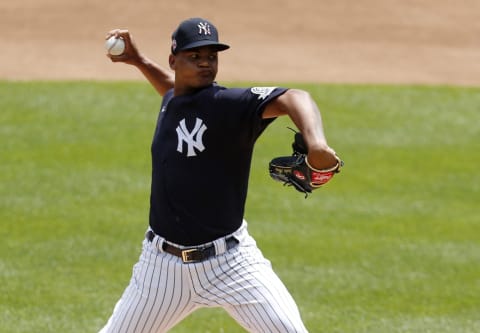 Albert Abreu #84 of the New York Yankees (Photo by Jim McIsaac/Getty Images)