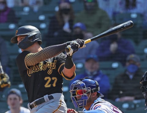 Kevin Newman #27 of the Pittsburgh Pirates (Photo by Jonathan Daniel/Getty Images)