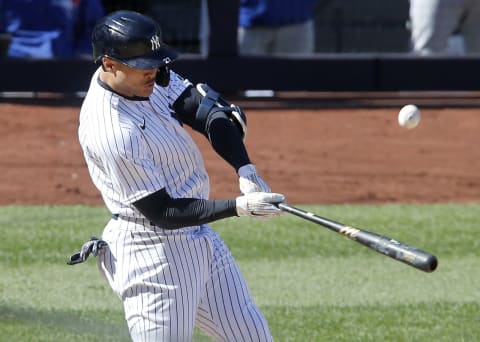 Giancarlo Stanton #27 of the New York Yankees (Photo by Jim McIsaac/Getty Images)