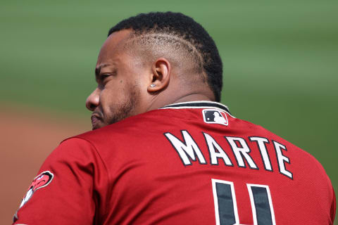 Ketel Marte #4 of the Arizona Diamondbacks (Photo by Abbie Parr/Getty Images)