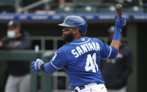 Carlos Santana #41 of the Kansas City Royals (Photo by Ralph Freso/Getty Images)