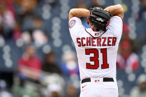 Max Scherzer #31 of the Washington Nationals (Photo by Will Newton/Getty Images)