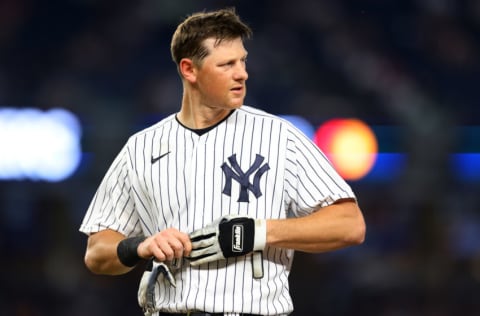 NEW YORK, NY - JUNE 05: DJ LeMahieu #26 of the New York Yankees in action against the Boston Red Sox during a game at Yankee Stadium on June 5, 2021 in New York City. (Photo by Rich Schultz/Getty Images)