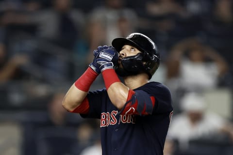 Marwin Gonzalez #12 of the Boston Red Sox (Photo by Adam Hunger/Getty Images)