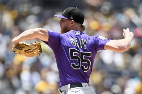 Jon Gray #55 of the Colorado Rockies (Photo by Denis Poroy/Getty Images)