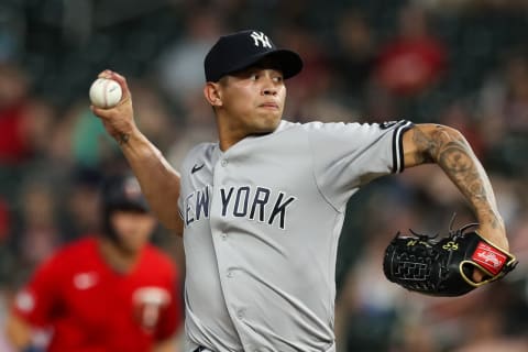 Jonathan Loaisiga #43 of the New York Yankees (Photo by David Berding/Getty Images)