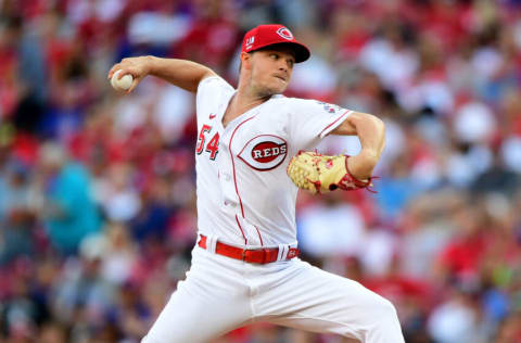 CINCINNATI, OHIO - JULY 02: Sonny Gray #54 of the Cincinnati Reds pitches during a game between the Chicago Cubs and Cincinnati Reds at Great American Ball Park on July 02, 2021 in Cincinnati, Ohio. (Photo by Emilee Chinn/Getty Images)