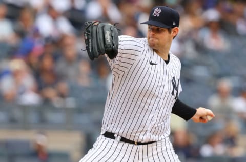 NEW YORK, NY - JULY 03: Jordan Montgomery #47 of the New York Yankees in action against the New York Mets during a game at Yankee Stadium on July 3, 2021 in New York City. (Photo by Rich Schultz/Getty Images)