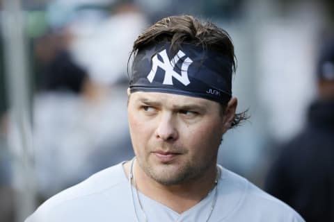 Luke Voit #59 of the New York Yankees (Photo by Steph Chambers/Getty Images)