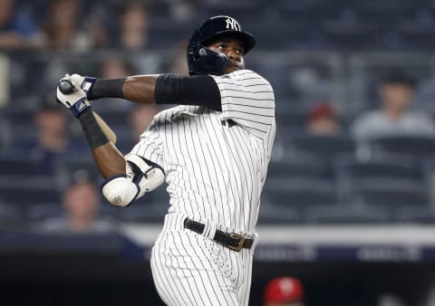 Estevan Florial #90 of the New York Yankees (Photo by Jim McIsaac/Getty Images)