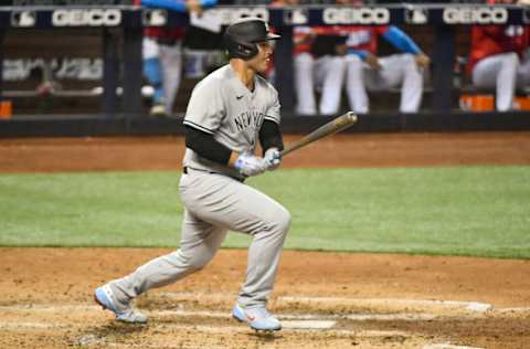 MIAMI, FL - JULY 31: Anthony Rizzo #48 of the New York Yankees (Photo by Eric Espada/Getty Images)