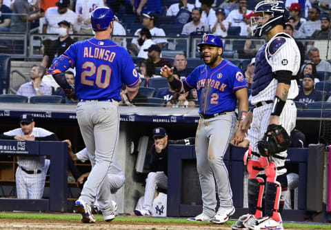 Pete Alonso #20 of the New York Mets (Photo by Steven Ryan/Getty Images)