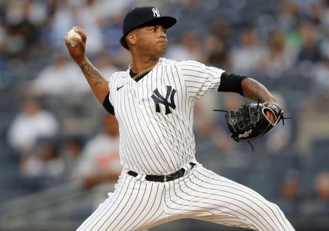 NEW YORK, NEW YORK – AUGUST 03: Luis Gil #81 of the New York Yankees (Photo by Jim McIsaac/Getty Images)