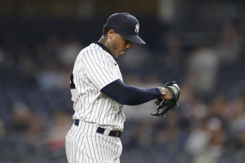 Aroldis Chapman #54 of the New York Yankees (Photo by Sarah Stier/Getty Images)