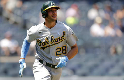 Matt Olson #28 of the Oakland Athletics (Photo by Jim McIsaac/Getty Images)