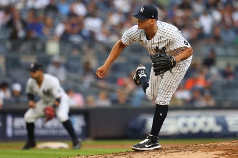 Albert Abreu #84 of the New York Yankees (Photo by Rich Schultz/Getty Images)