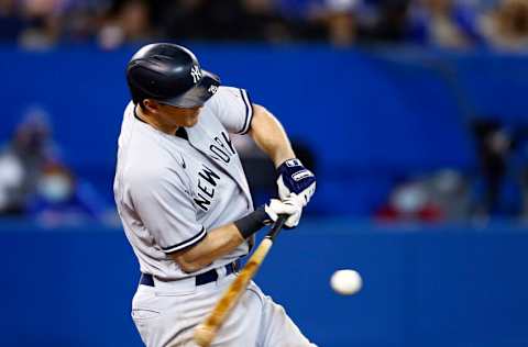 TORONTO, ON - SEPTEMBER 29: DJ LeMahieu #26 of the New York Yankees. (Photo by Vaughn Ridley/Getty Images)