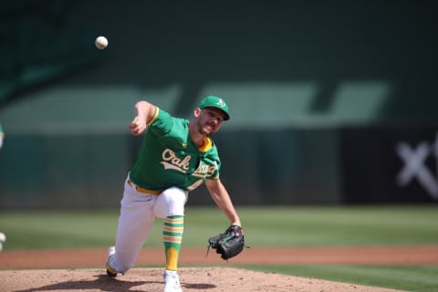 Chris Bassitt #40 of the Oakland Athletics (Photo by Michael Zagaris/Oakland Athletics/Getty Images)