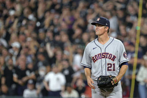 Zack Greinke #21 of the Houston Astros (Photo by Stacy Revere/Getty Images)