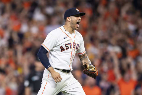 Carlos Correa #1 of the Houston Astros (Photo by Billie Weiss/Boston Red Sox/Getty Images)