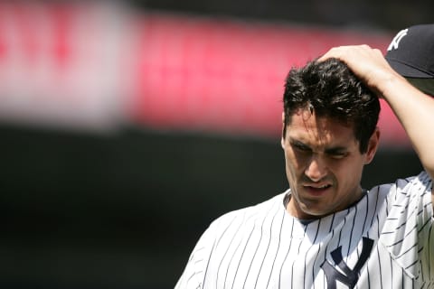 Carl Pavano #45 of the New York Yankees (Photo by Al Bello/Getty Images)