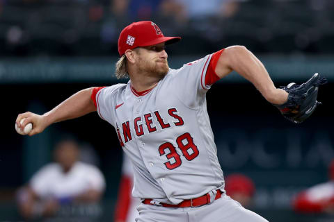 Alex Cobb #38 of the Los Angeles Angels (Photo by Tom Pennington/Getty Images)