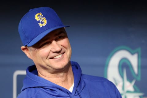 Manager Scott Servais #9 of the Seattle Mariners (Photo by Steph Chambers/Getty Images)