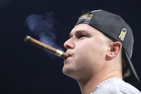 Joc Pederson #22 of the Atlanta Braves (Photo by Elsa/Getty Images)